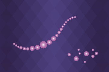 Pink pearls on a blue background