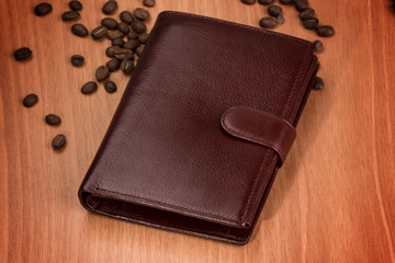 brown men's wallet