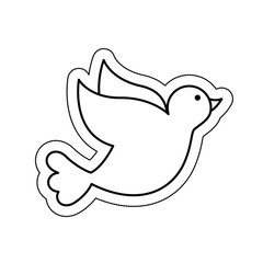 cute dove fly isolated icon vector illustration design