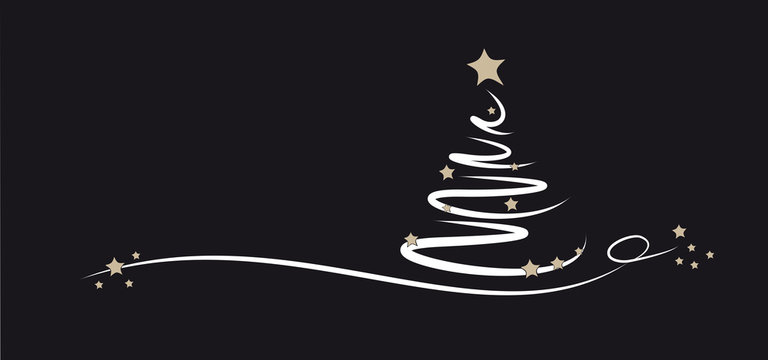 weihnachtsbaum - schwarz-weiss-beige