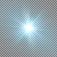 Vector transparent sunlight special lens flare light effect