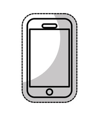 smartphone technology line icon vector illustration design