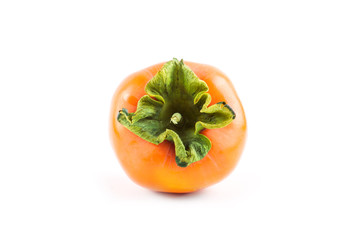 Ripe fresh persimmon isolated 