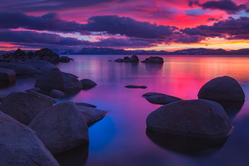 Northe Lake Tahoe Sonnenuntergang