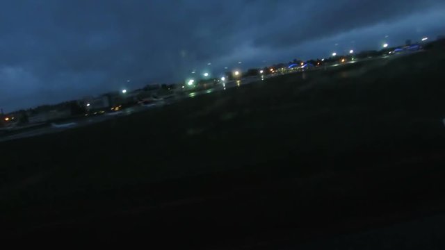 Dangerous takeoff of airplane with limited visibility, risk of accident, flight