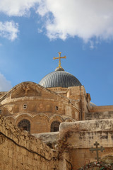 Fototapeta na wymiar Grabeskirche in Jerusalem.Israel 