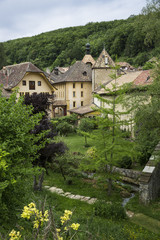 Fototapeta na wymiar General vieuw of the mountain village of Romainmotier-Envy - Switzerland