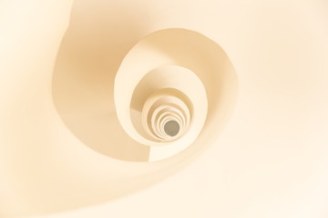 abstract pattern formed by a spiral staircase