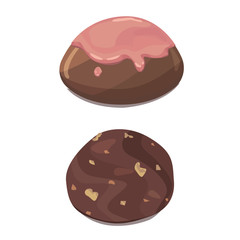 chocolate colorful candies isolated vector illustration