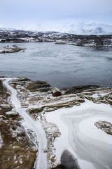 Whirlpools of the maelstrom of Saltstraumen, Nordland, Norway