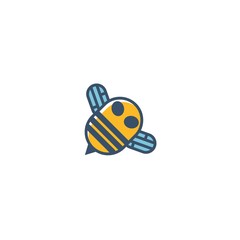 Computer Bee Logo Design Element