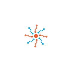 Computer Link Logo Design Element