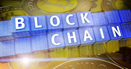 Blockchain Daten verschlüsselungs technologie Konzept für Online Banking Transaktionen