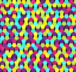 Pentagon pattern. Vector seamless background