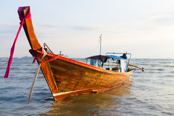 Thai wooden boat on the the Andaman sea