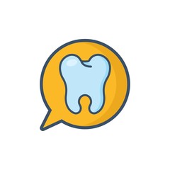 Dental Chat Logo Design Element