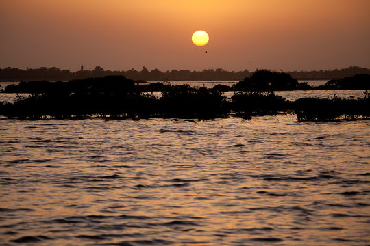 Sunset on the Sine Saloum Delta, Senegal