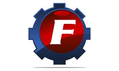 Gear Logo Letter F