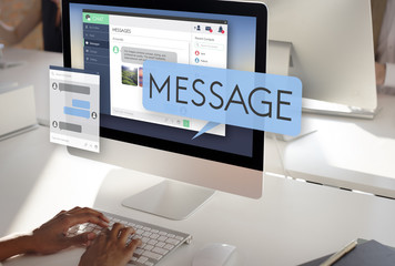 Online Message Email Digital Chatting Concept