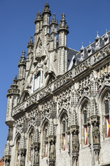 Fototapeta premium Old medieval townhall of Middelburg, The Netherlands