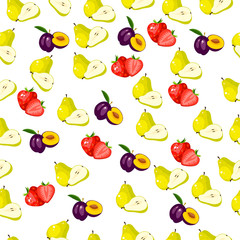 fresh plum and slice