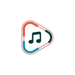 Fototapeta premium Music Play Logo Design Element