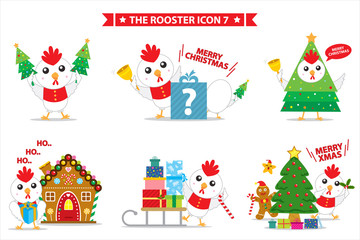 rooster icon character 