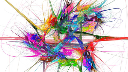 Colorful watercolor explosion abstract background with splashes