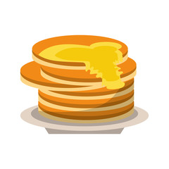 delicious pancakes maple syrup vector illustration eps 10