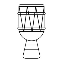 brasilian drum percussion bongo outline vector illustration eps 10