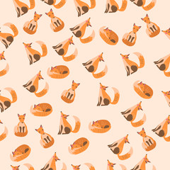 vector illustration of a cute fox