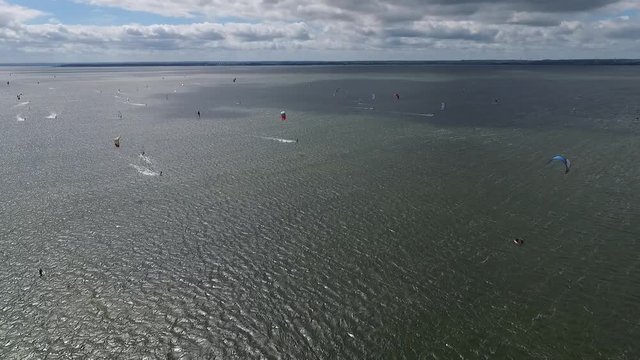 High altitude flight over Baltic coast 