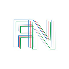 INITIAL ABSTRACT LOGO WITH COLOR