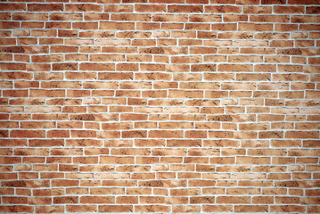 Background of vintage red brick wall texture