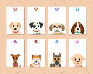Vector dogs card template