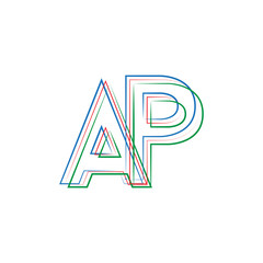INITIAL ABSTRACT LOGO WITH COLOR