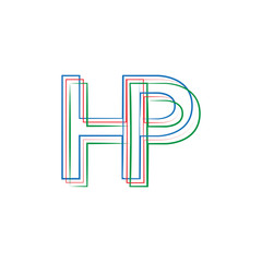 INITIAL ABSTRACT LOGO WITH COLOR