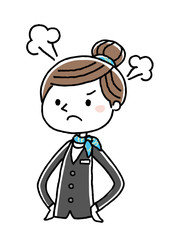 ビジネスウーマン：怒る
