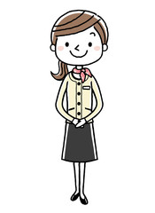 ビジネスウーマン：女性、ポーズ
