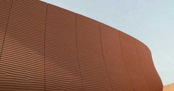 architectural concrete wave red pattern