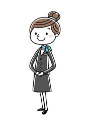 ビジネスウーマン：女性、ポーズ
