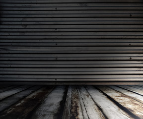 grunge metallic interior