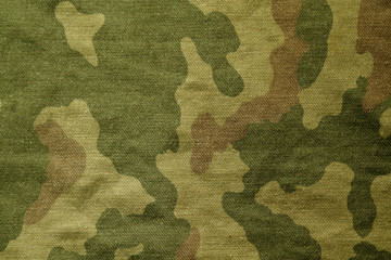 Textile camouflage cloth pattern. © pavelalexeev