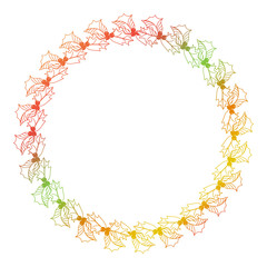 Christmas garland outline.