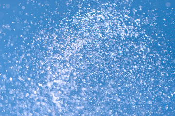 Obraz premium drops of water on a blue background