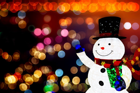 Christmas and New Year Bokeh Background.