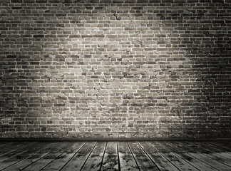old room with brick wall