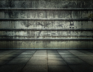 grunge metallic interior