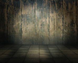 grunge metallic interior