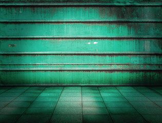 grunge metallic interior